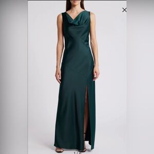 Wayf Black Sleeveless Cowl Neck Gown Size S